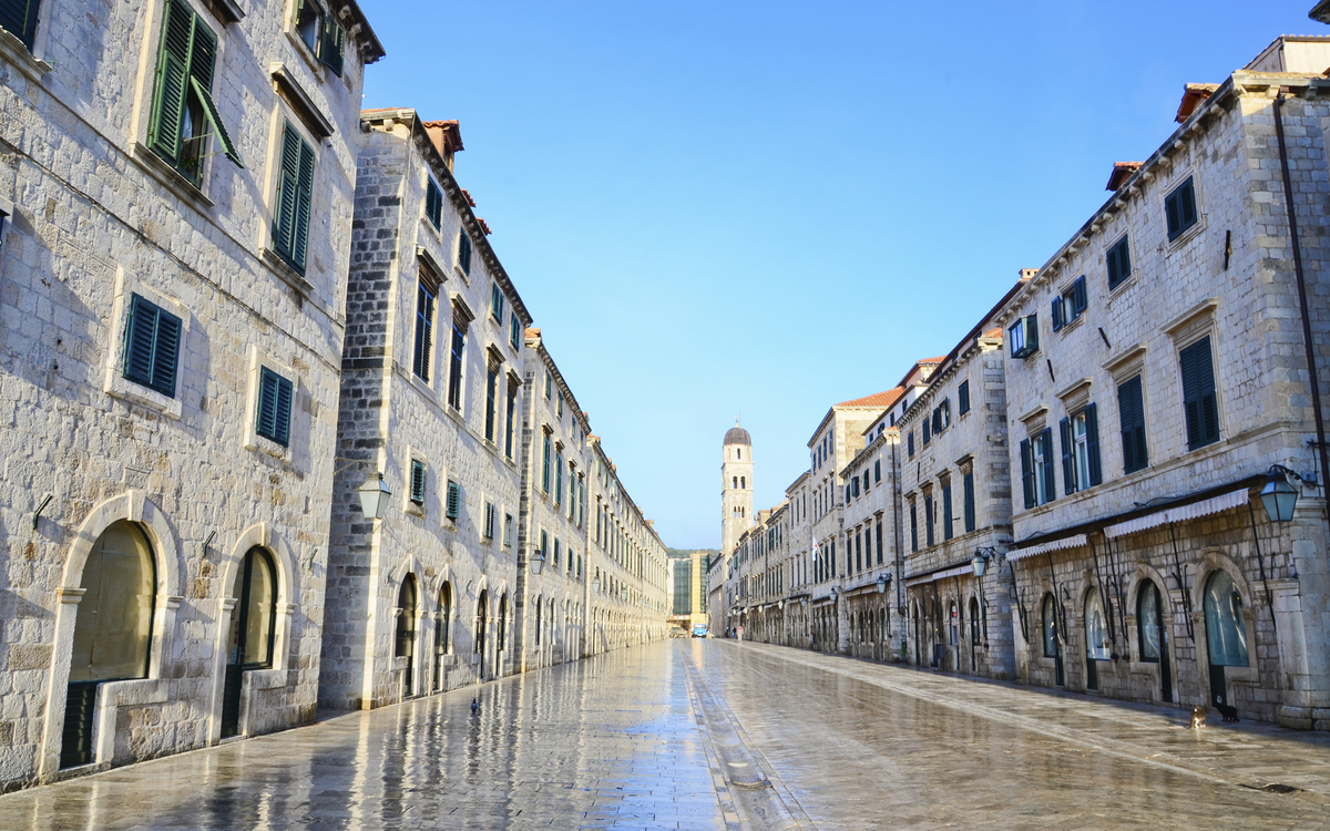 Straße in Dubrovnik, Kroatien