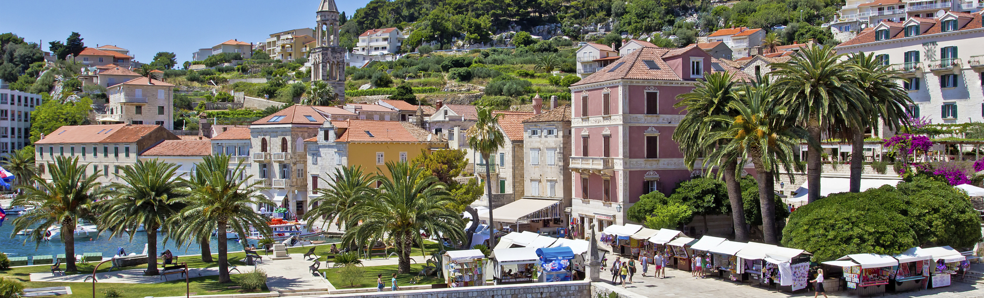 Hafen der Insel Hvar, Kroatien