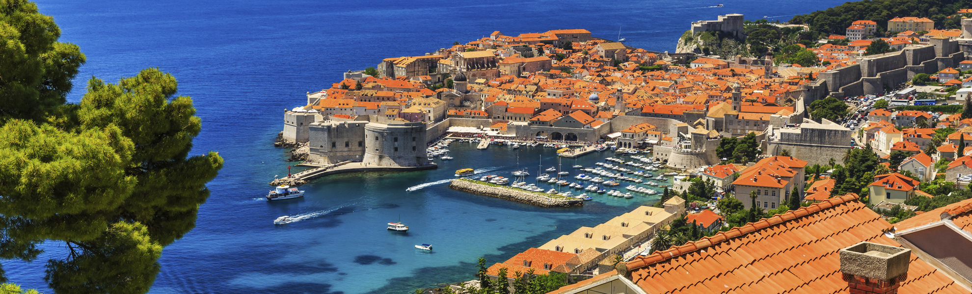 Blick über die Dächer von Dubrovnik, Kroatien