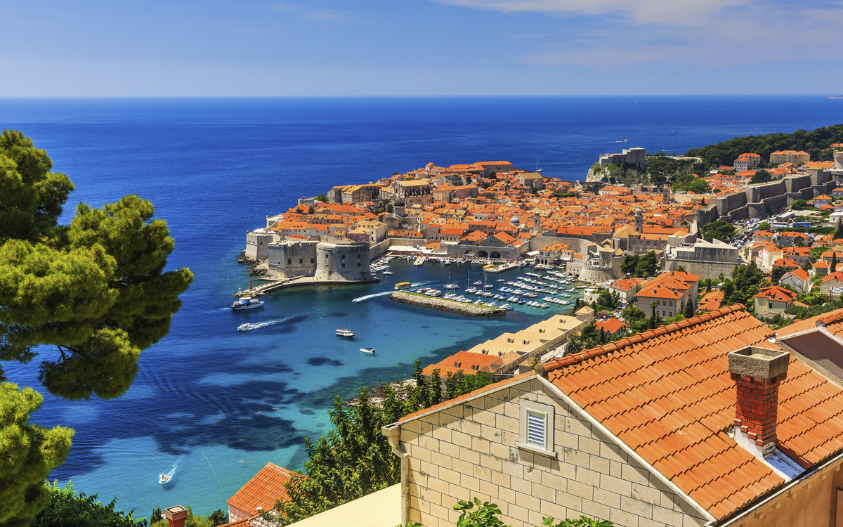Blick über die Dächer von Dubrovnik, Kroatien