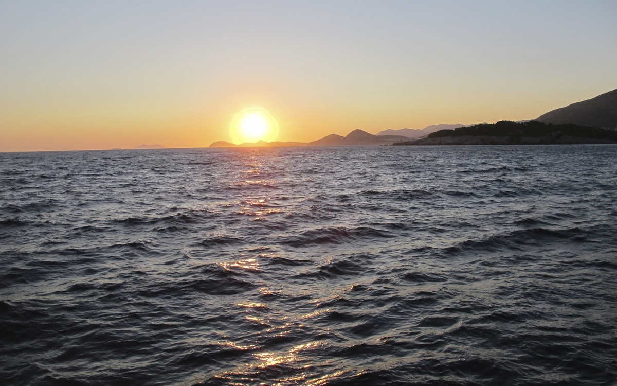 Sonnenuntergang über dem Meer