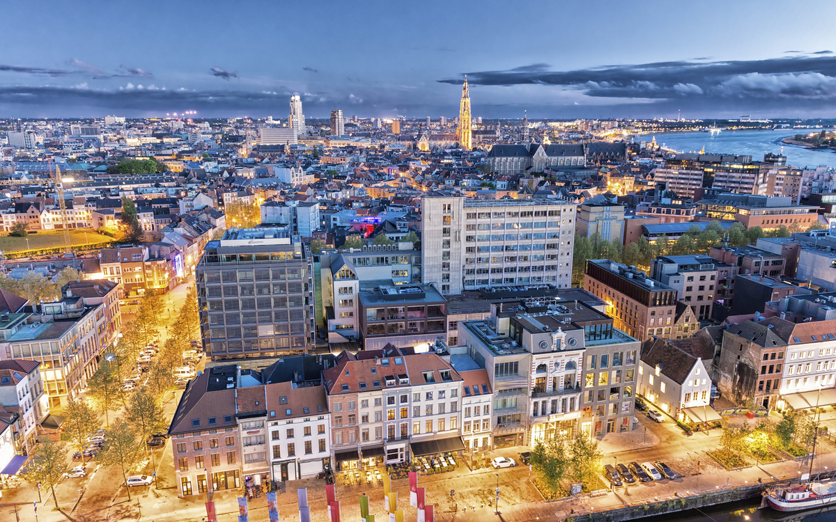 Antwerpen bei Nacht, Belgien