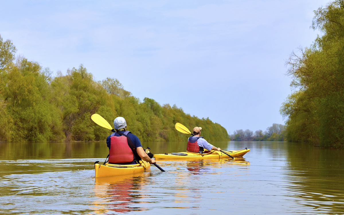 Paddler auf der Donau