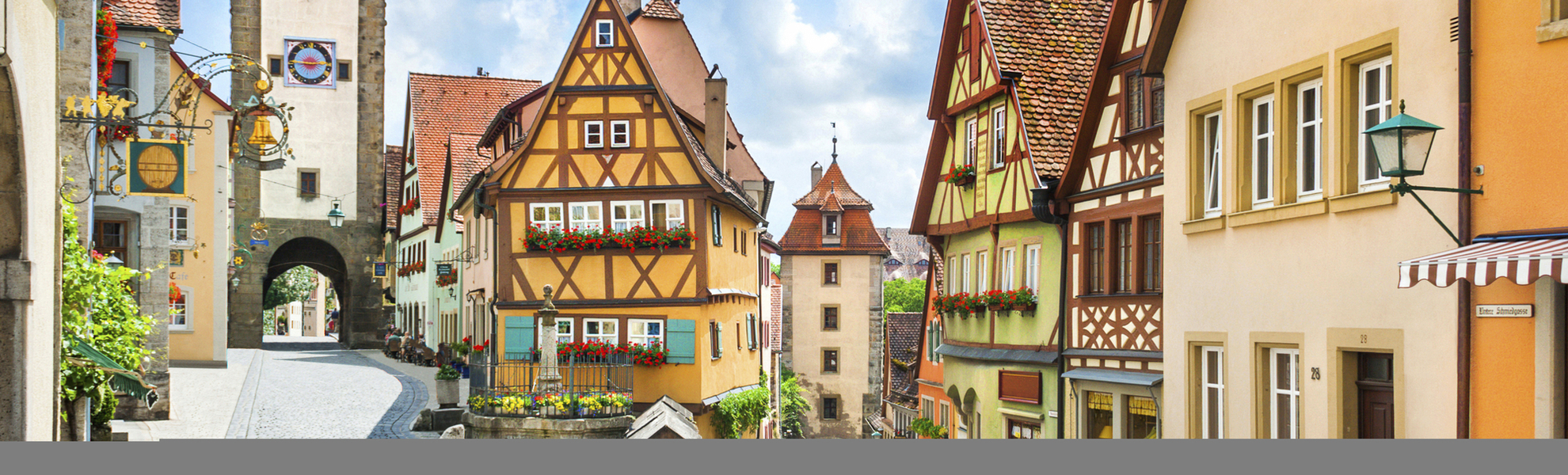 Fachwerkhäuser in Rothenburg ob der Tauber, Deutschland