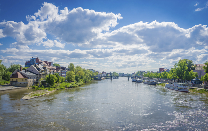 Donau in Regensburg, Deutschland
