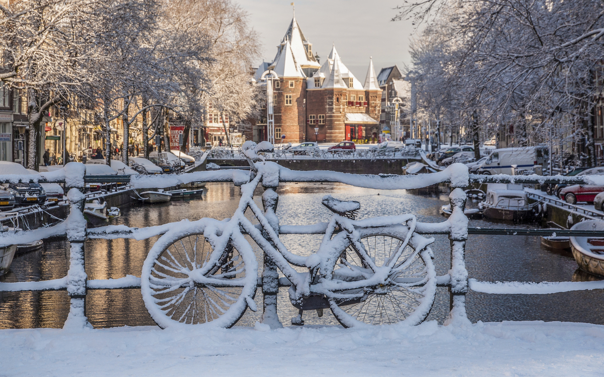 Winter in Amsterdam, Niederlande