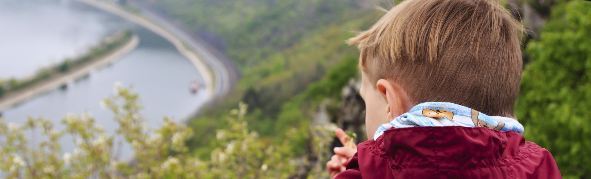 Kleiner Junge an der Loreley