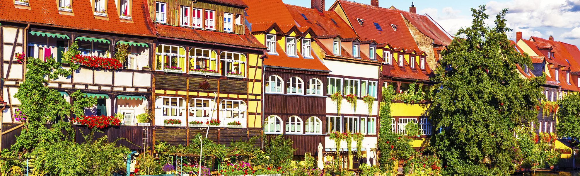 Die Regnitz in Bamberg, Deutschland