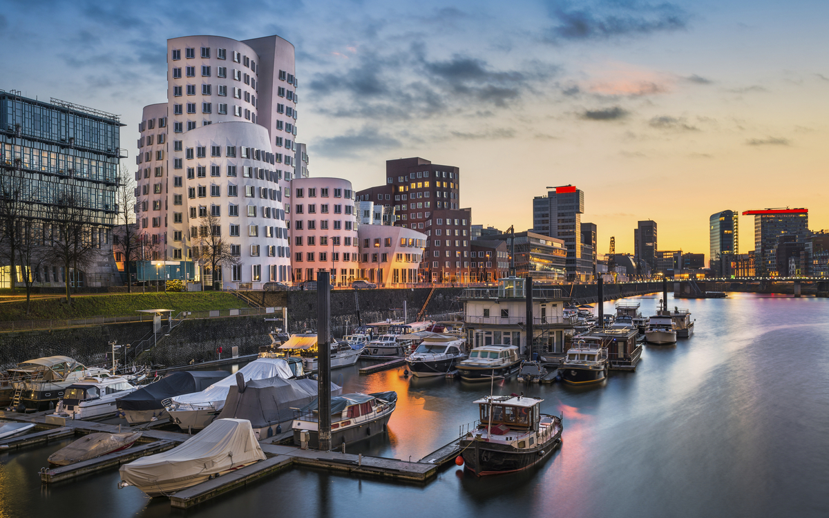 Medienhafen von Düsseldorf, Deutschland