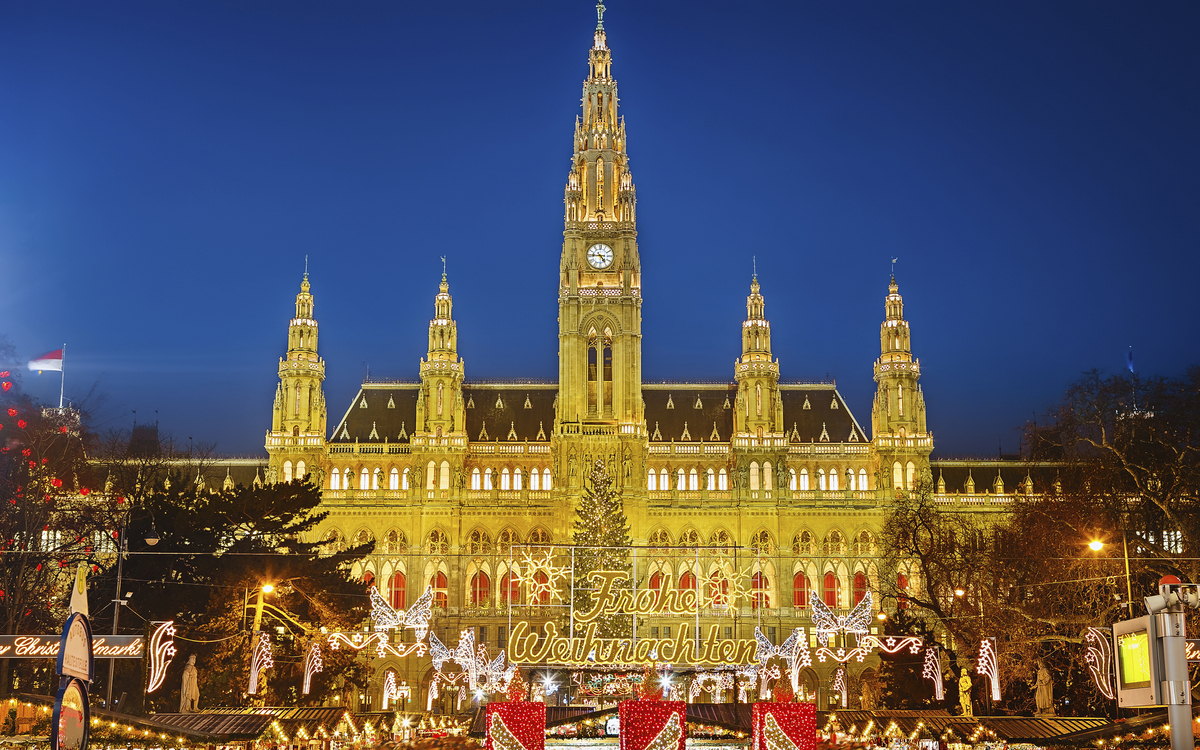 Der Weihnachtsmarkt in Wien, Oesterreich