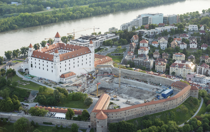 Blick auf die Burg Bratislava, Slowakei