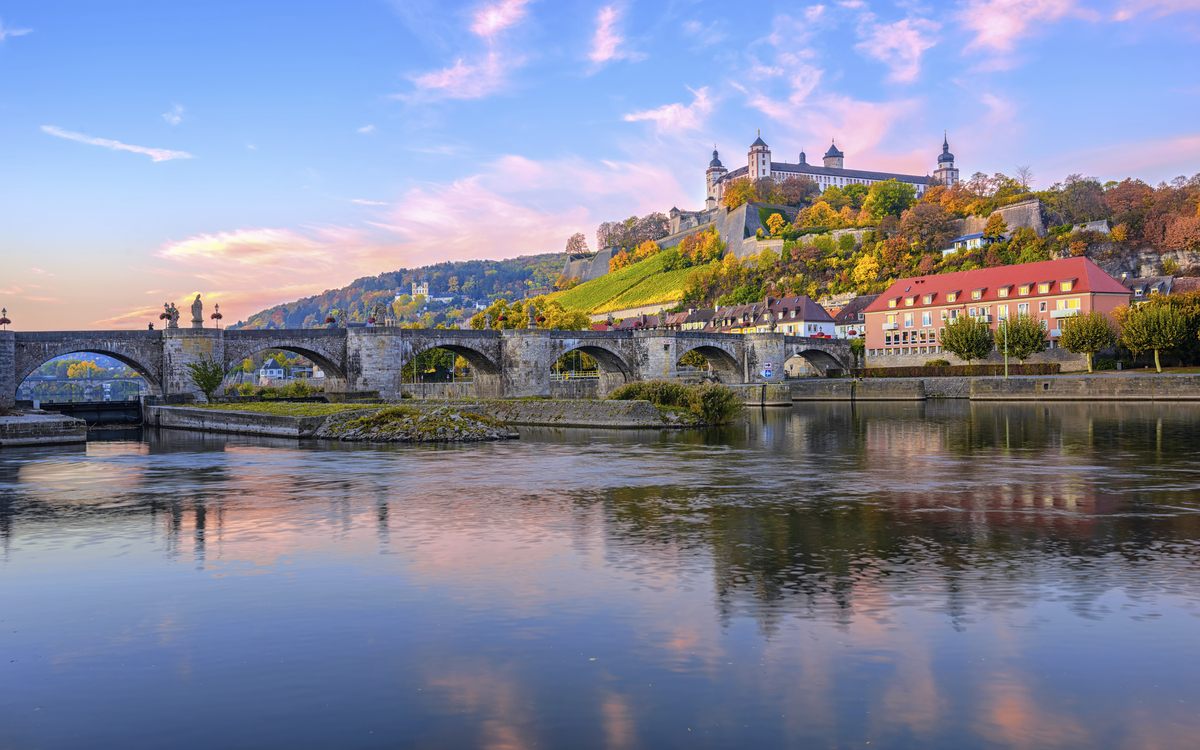 Skyline von Würzburg, Deutschland