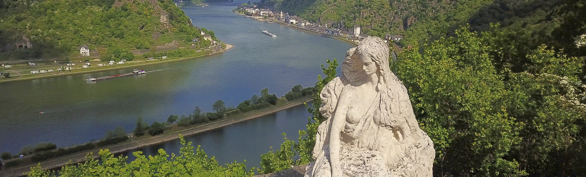 Der Rhein bei St Goarhausen, Deutschland