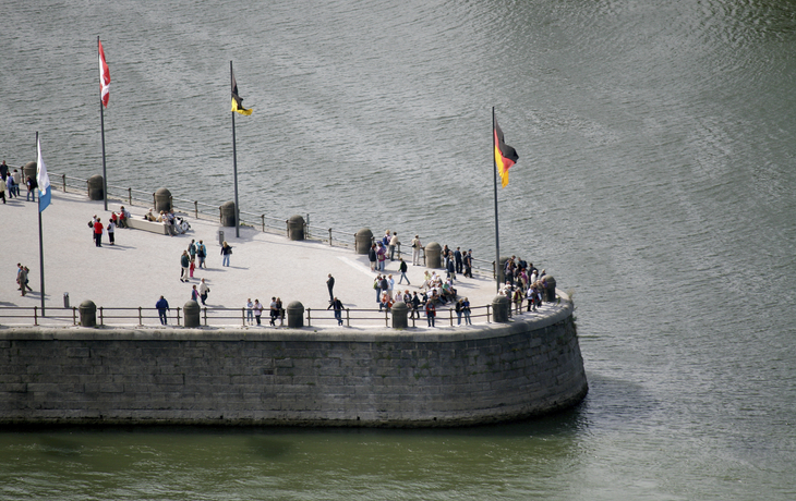 Deutsches Eck in Koblenz, Deutschland