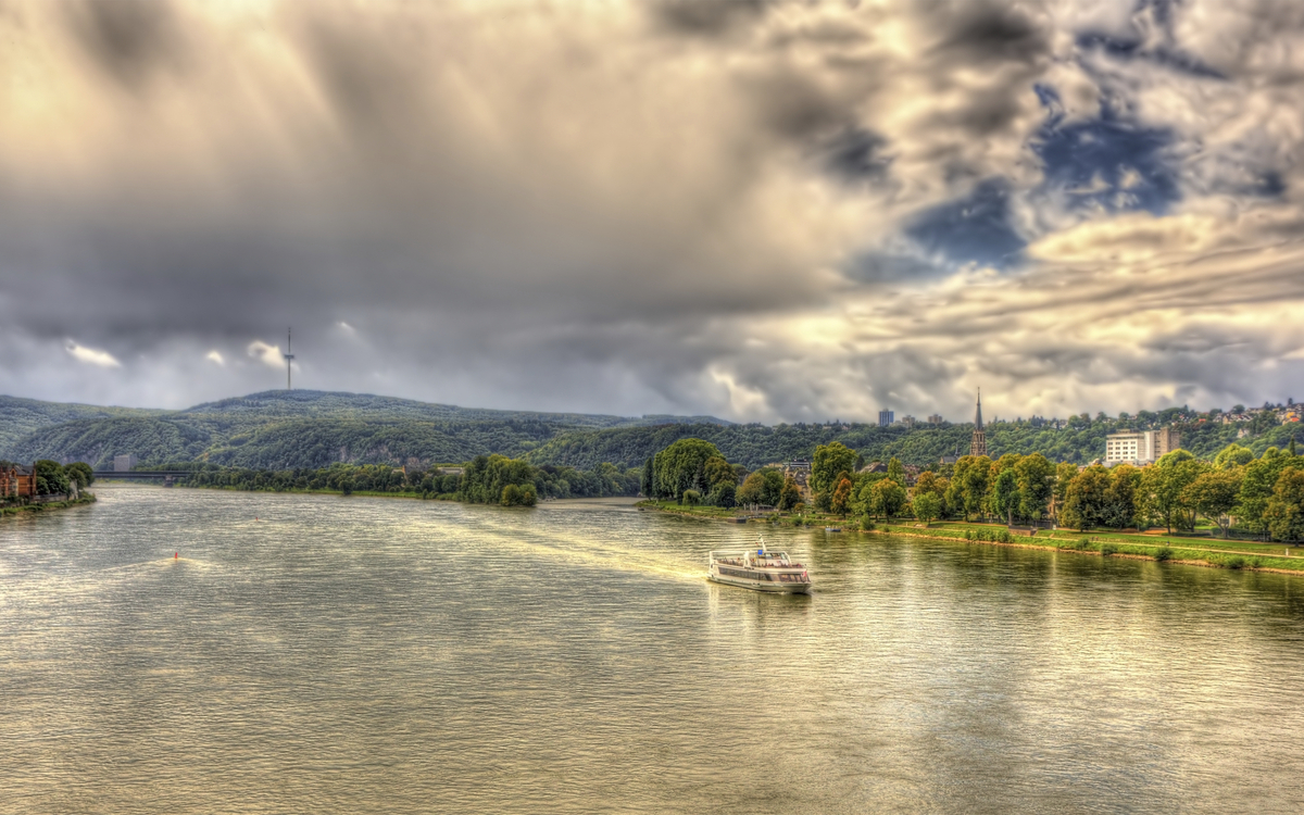 Rhein in der Nähe von Koblenz, Deutschland