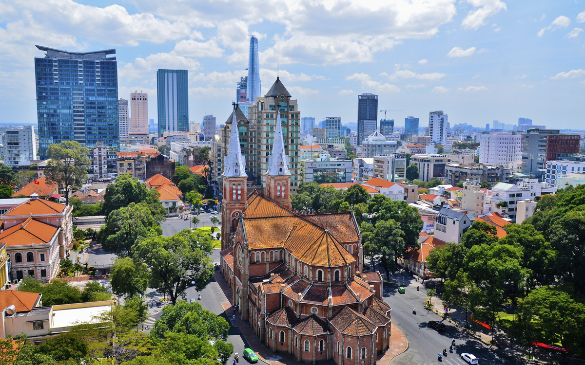 Panorama von Ho-Chi-Minh-Stadt, Vietnam