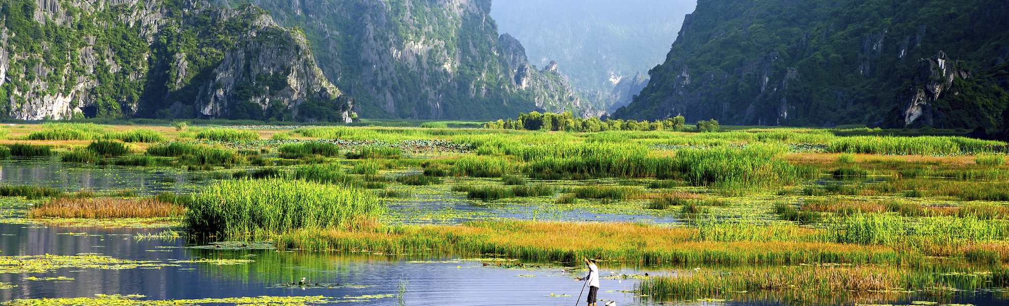 malerischer See in Vietnam
