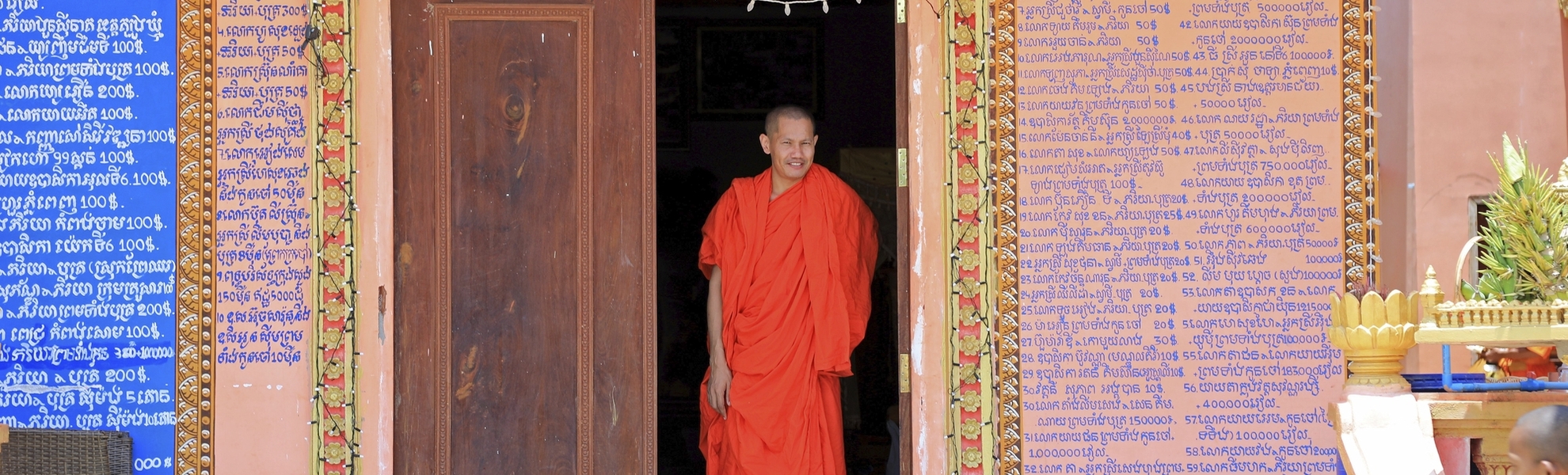 Mönch in Angkor Ban, Kambodscha