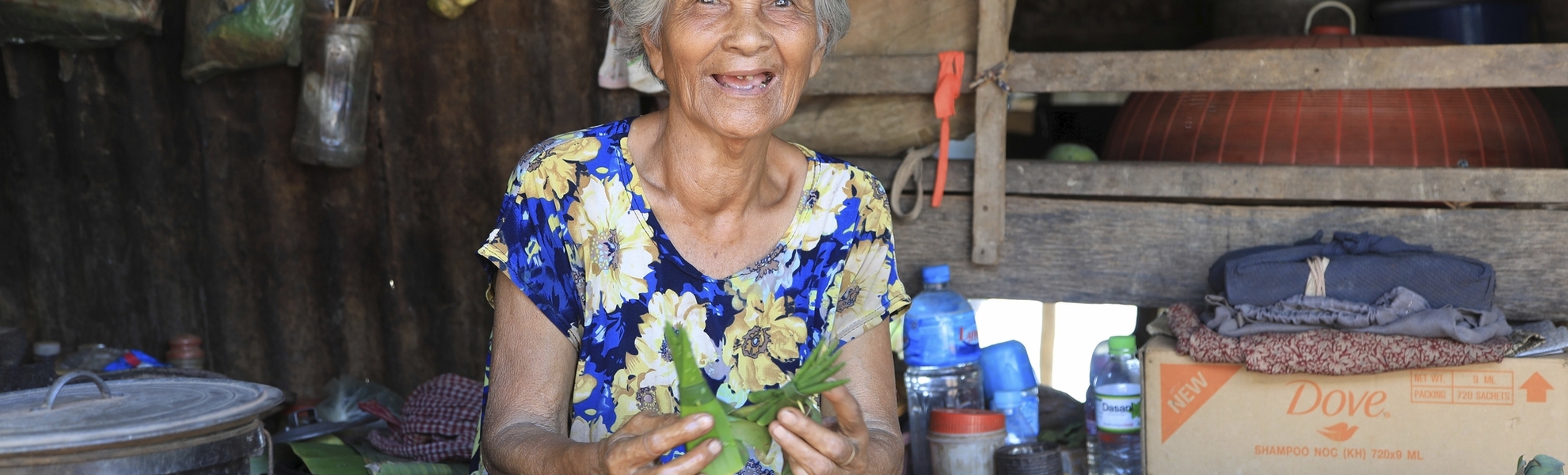 alte Frau in Kambodscha