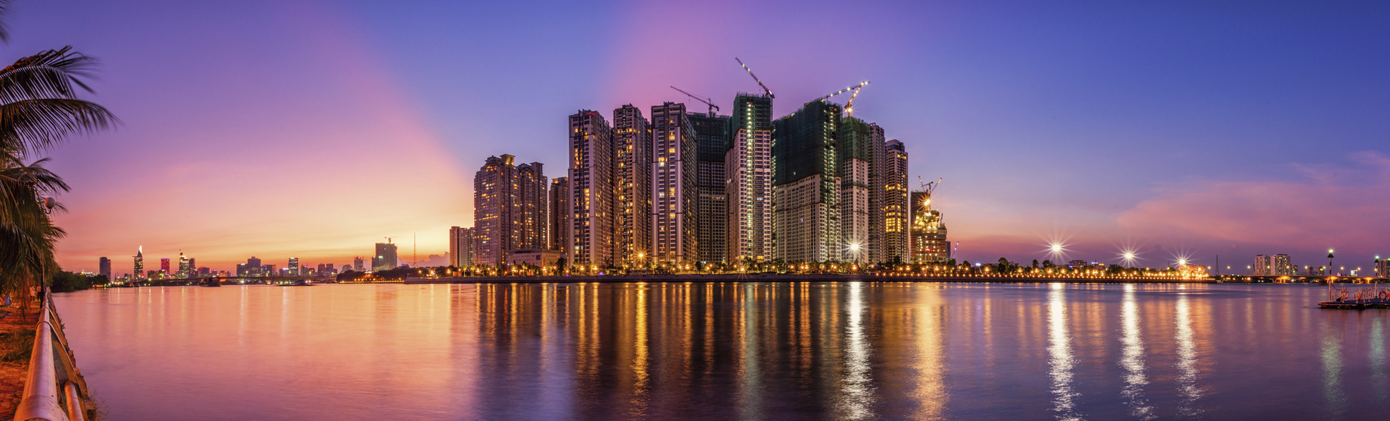 Sonnenuntergang in Saigon, Vietnam