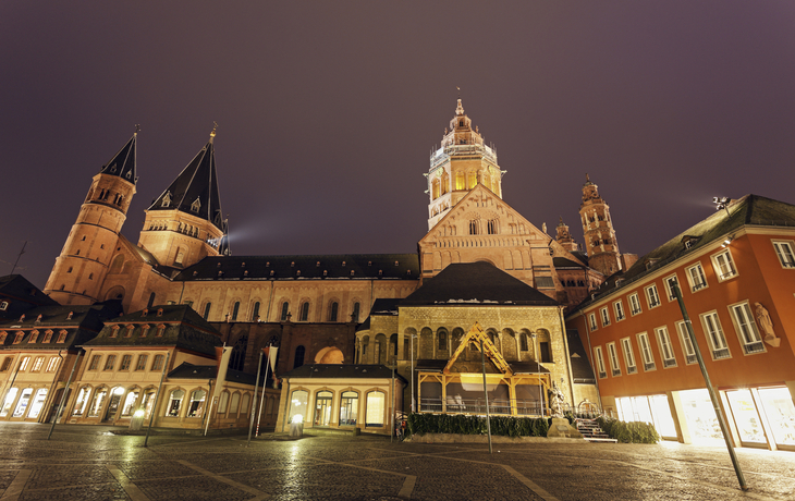 Mainz bei Nacht, Deutschland