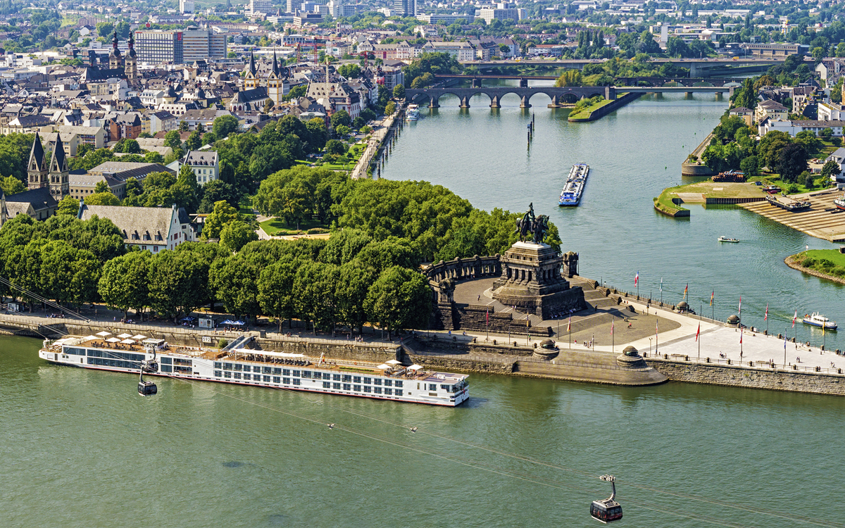 Deutsches Eck in Koblenz, Deutschland