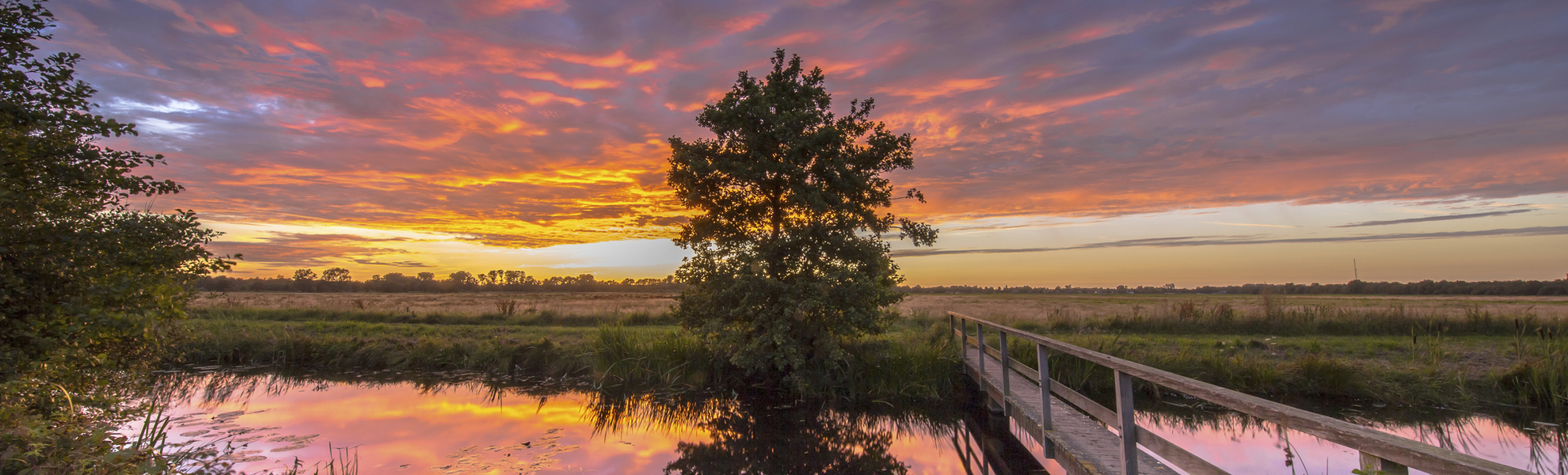 Sonnenuntergang in Groningen, Holland