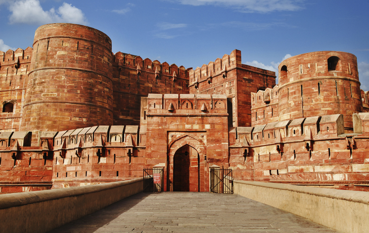 Rotes Fort in der Stadt Agra, Indien