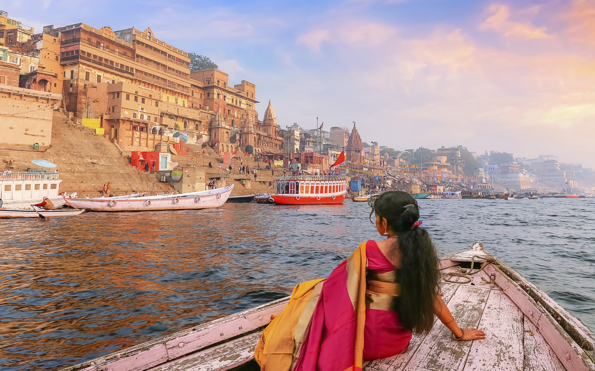 Fluss Ganges in Varanasi, Indien
