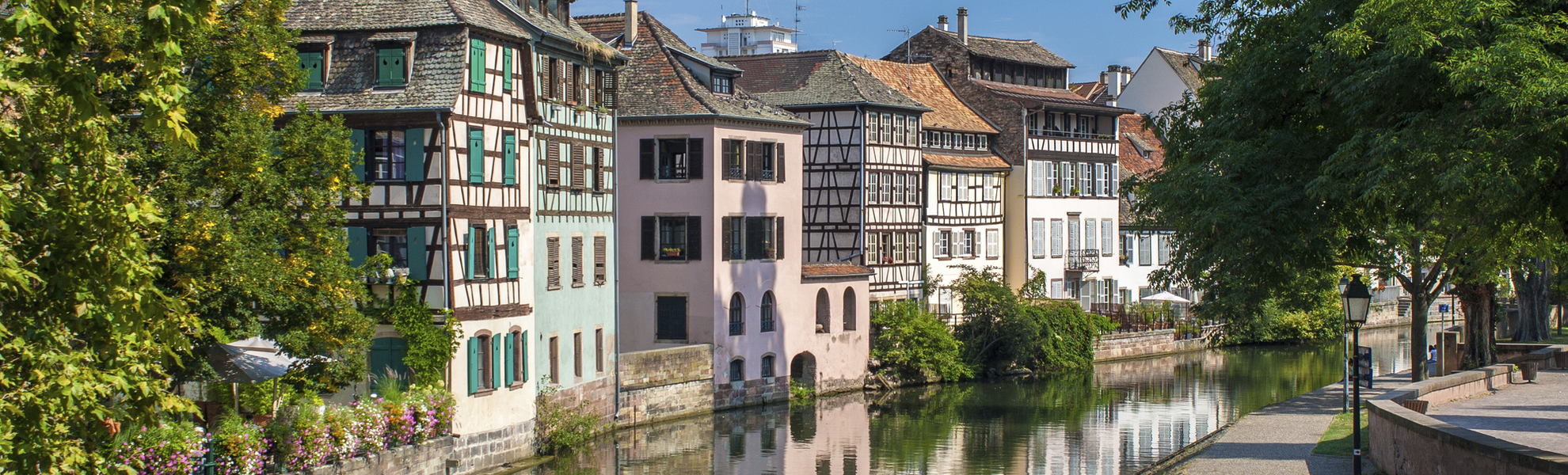 Kanal in Strassburg, Frankreich
