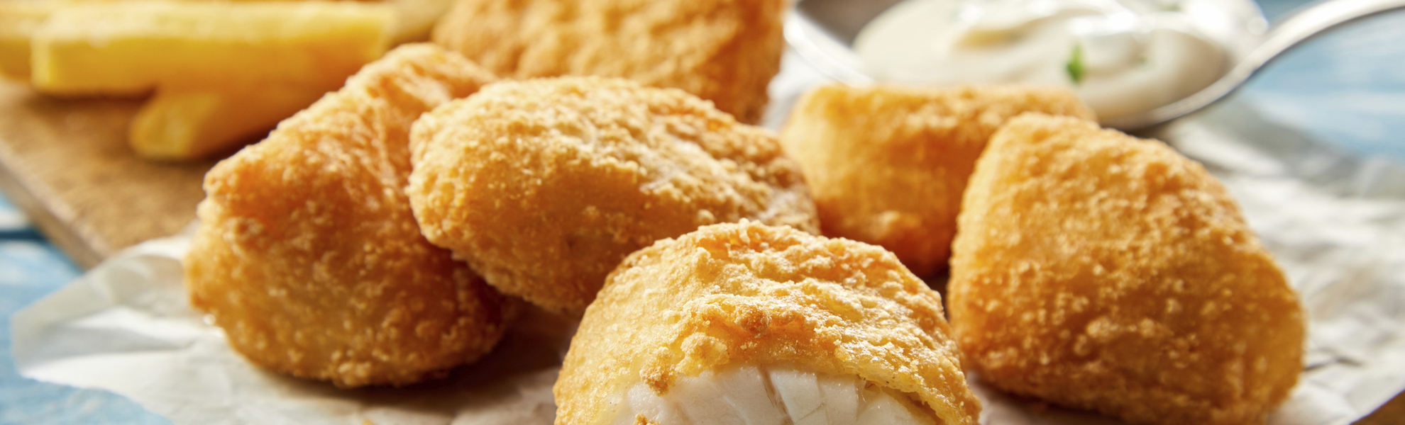 Kibbeling mit Pommes Frites