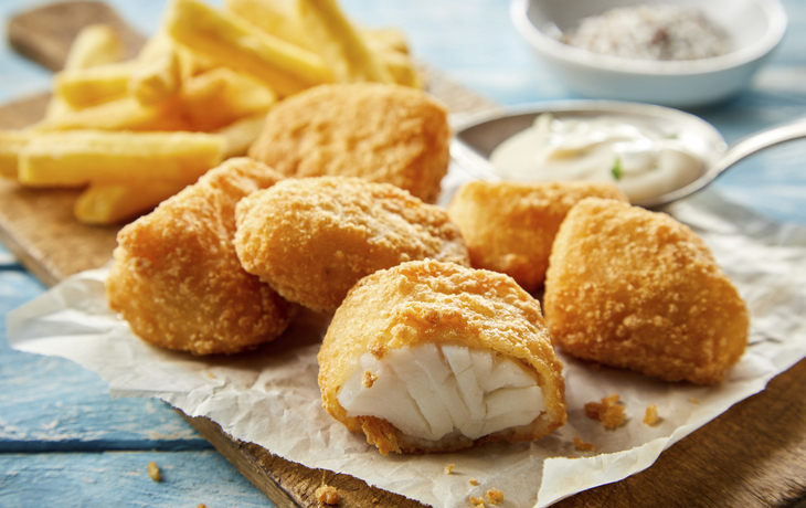 Kibbeling mit Pommes Frites