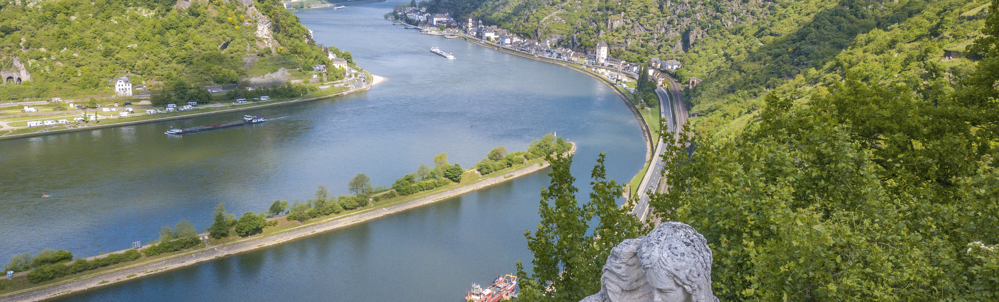 Der Rhein bei St Goarhausen, Deutschland