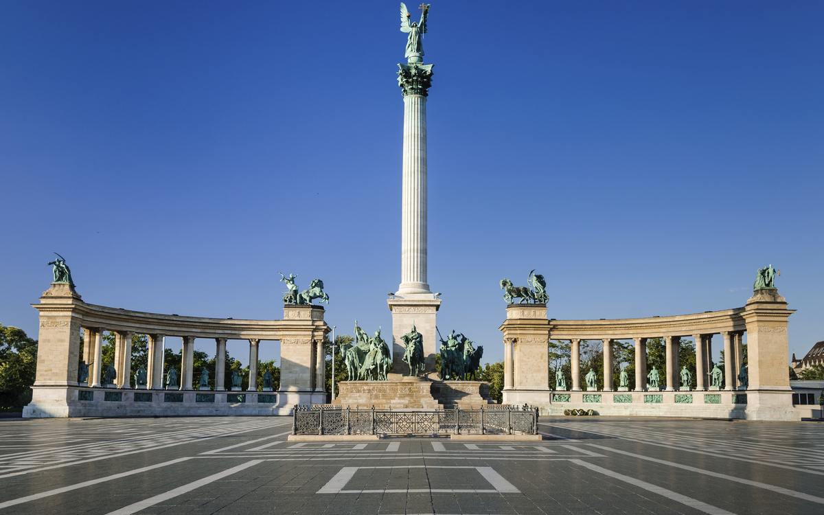 Heldenplatz in Budapest, Ungarn