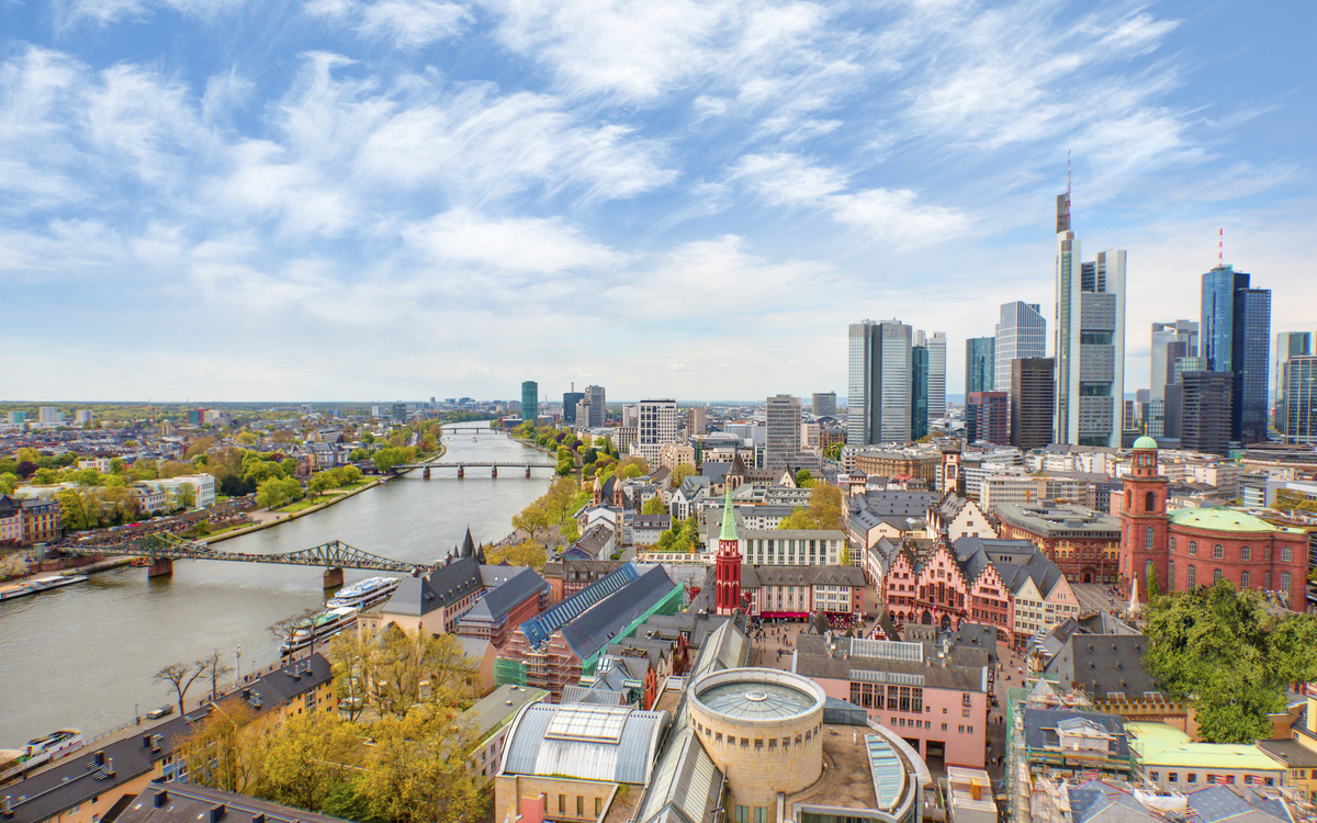 Slkyline von Frankfurt am Main, Deutschland