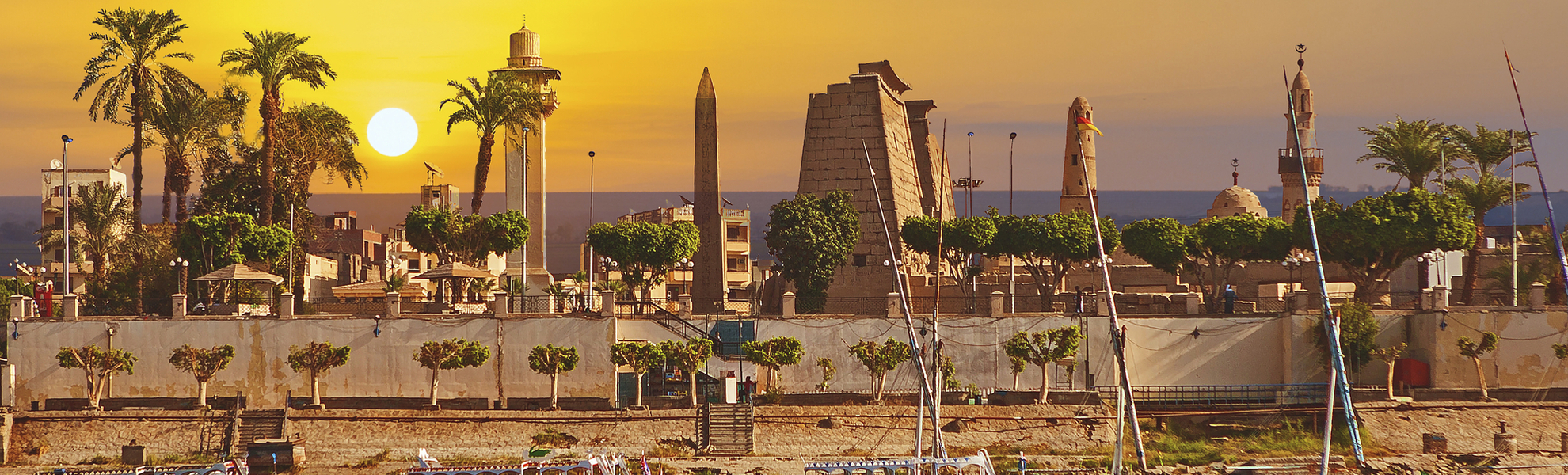 Uferpromenade in Luxor, Aegypten