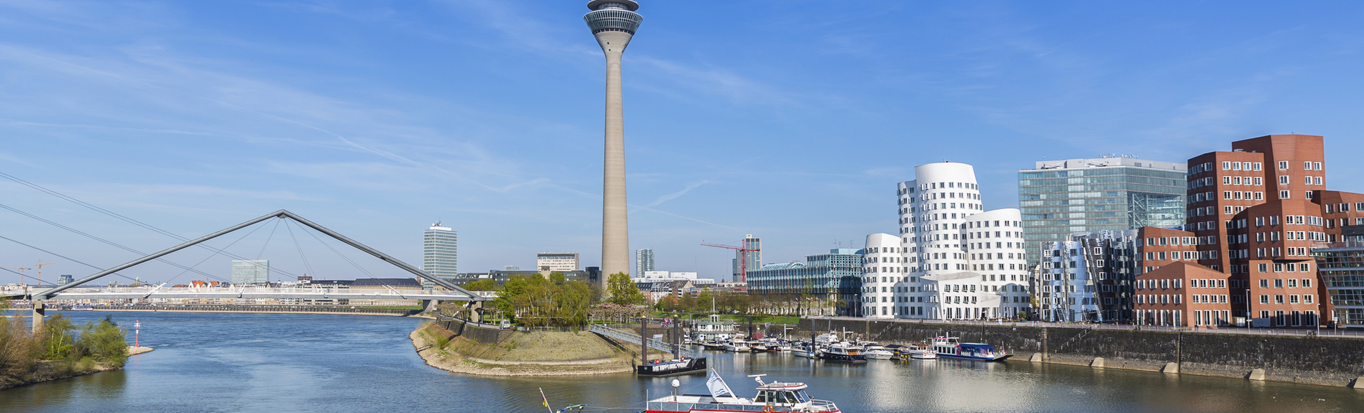 Der Medienhafen in Duesseldorf, Deutschland