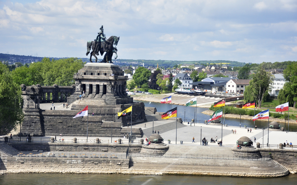 Deutsches Eck in Koblenz, Deutschland
