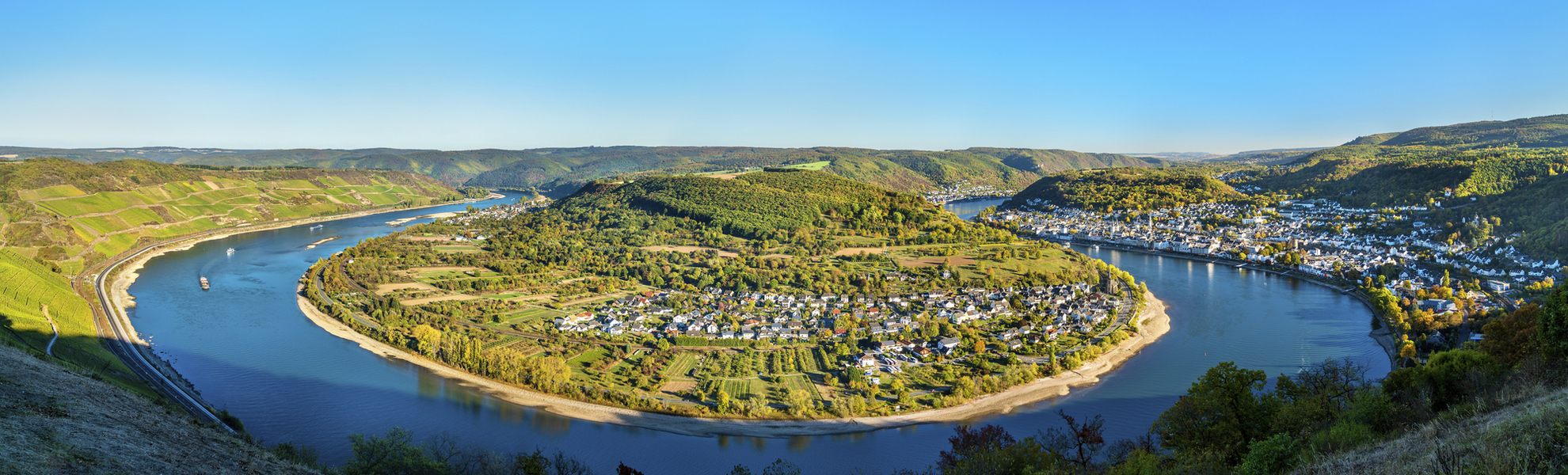 Luftansicht von Boppard, Deutschland
