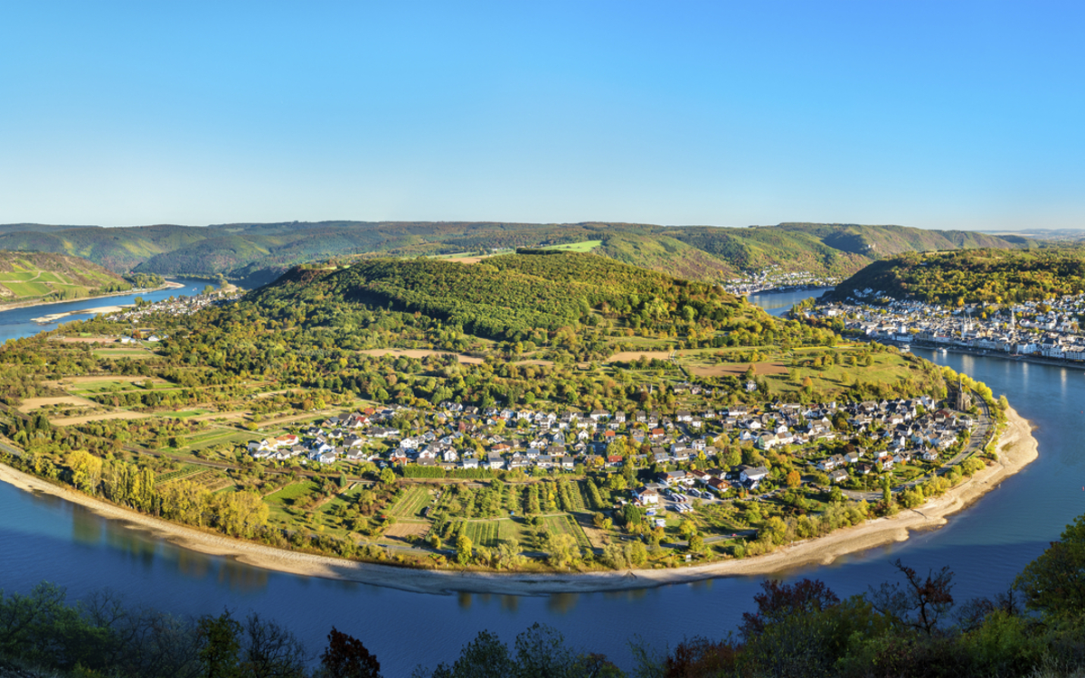 Luftansicht von Boppard, Deutschland