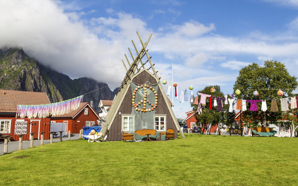 Traditionelles Fischerhaus, Norwegen
