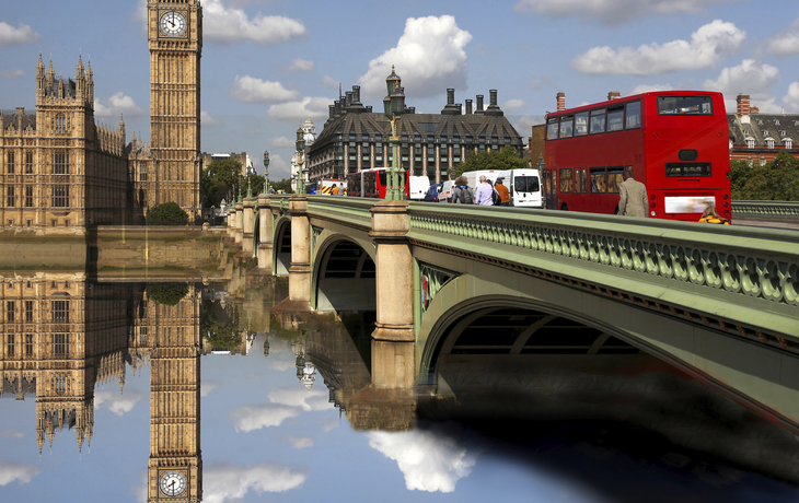 Der Glockenturm Big Ben in London, England