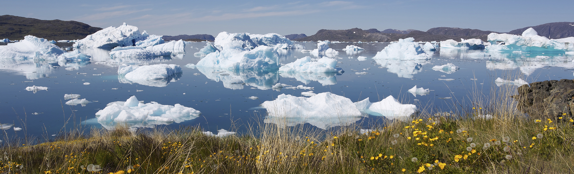 Kleine Eisberge in Narsaq, Groenland