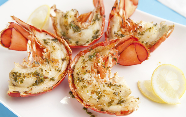 Servierter Hummerschwanz