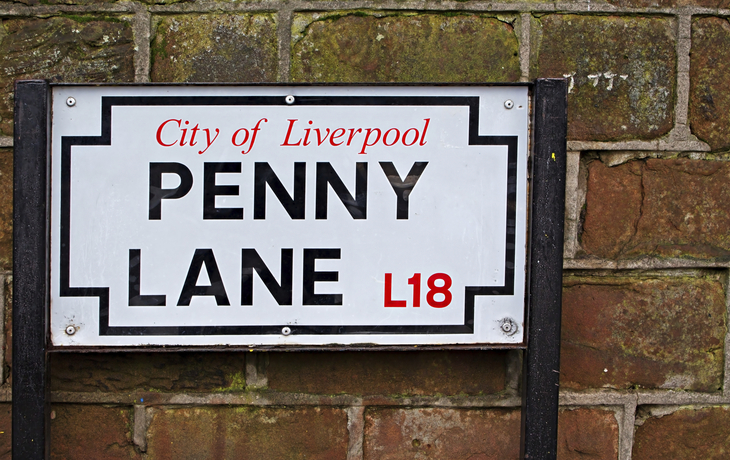 Penny Lane in Liverpool, England