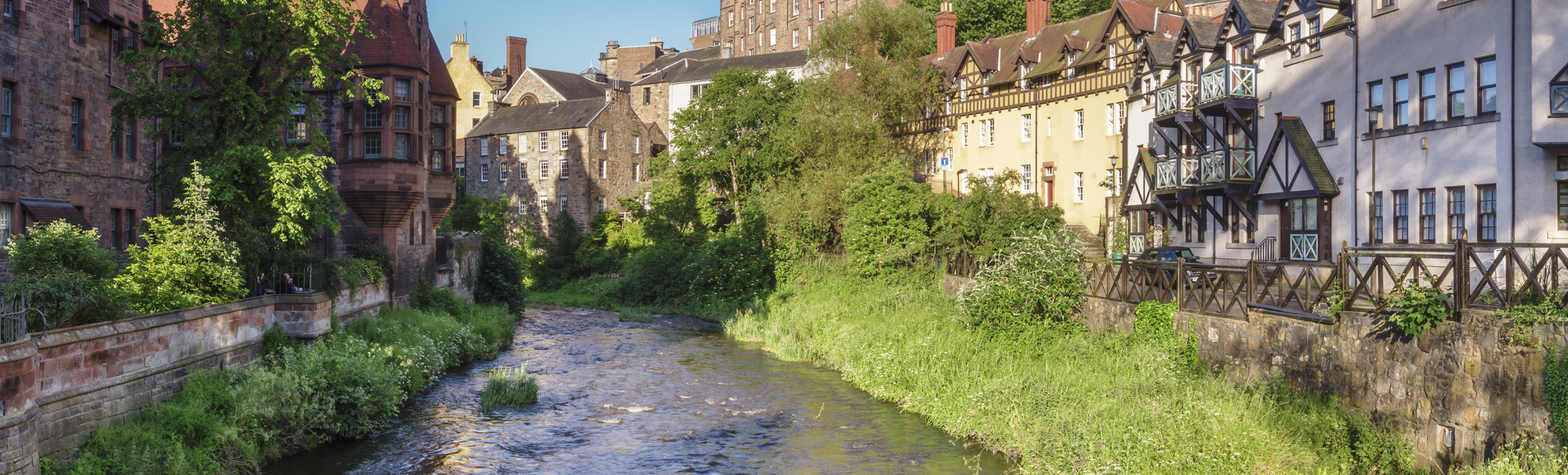Water of Leith Fluss in Leith, Schottland