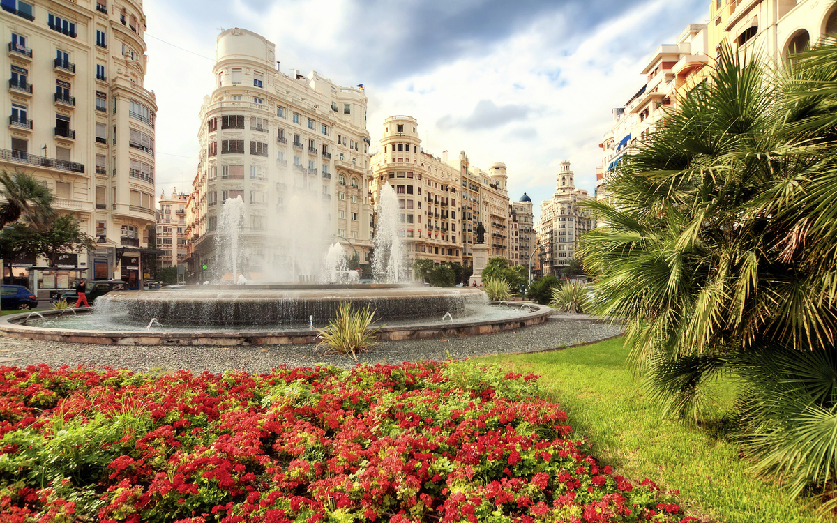 Springbrunnen in Valencia, Spanien