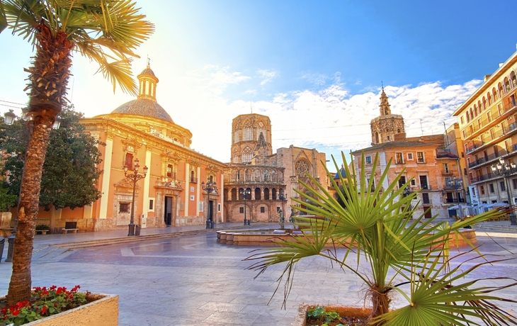 Plaza de la Virgen, Valencia, Spanien