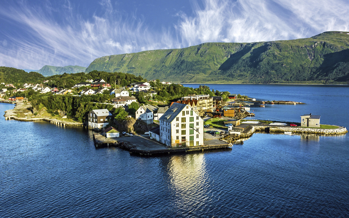 Luftaufnahme von Alesund, Norwegen