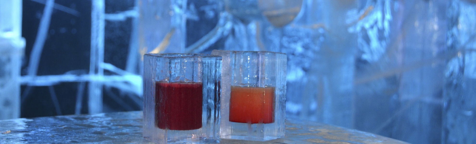 Getränke in der Eisbar